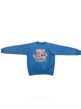 Vintage Buffalo Bills AFC East Champs 1989 Trench Crewneck Sweatshirt Size Large